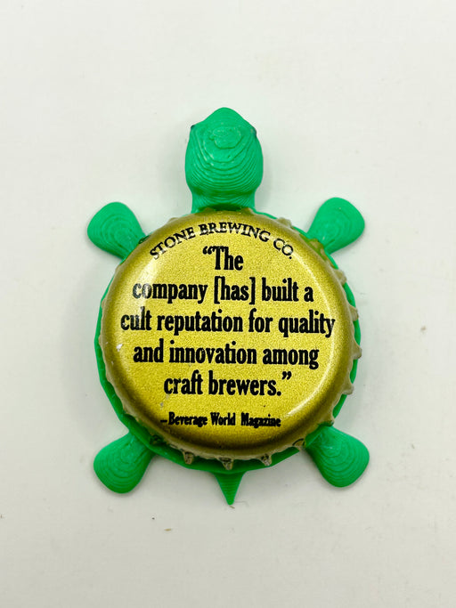 Stone Brewing, Quote (Vintage) - Bottle Cap Magnet Turtle Shell Shocked Art