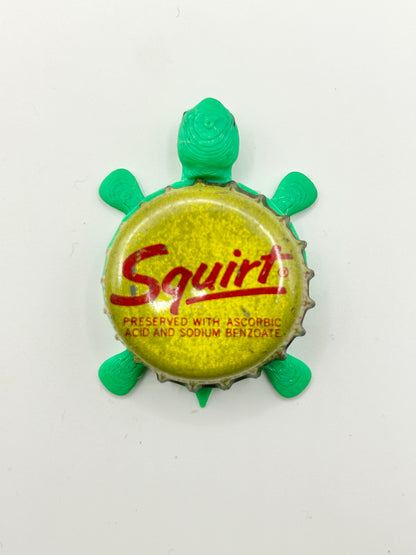 Squirt Soda (Vintage) - Bottle Cap Magnet Turtle Shell Shocked Art
