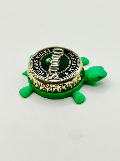 O’Doul’s - Bottle Cap Magnet Turtle Shell Shocked Art