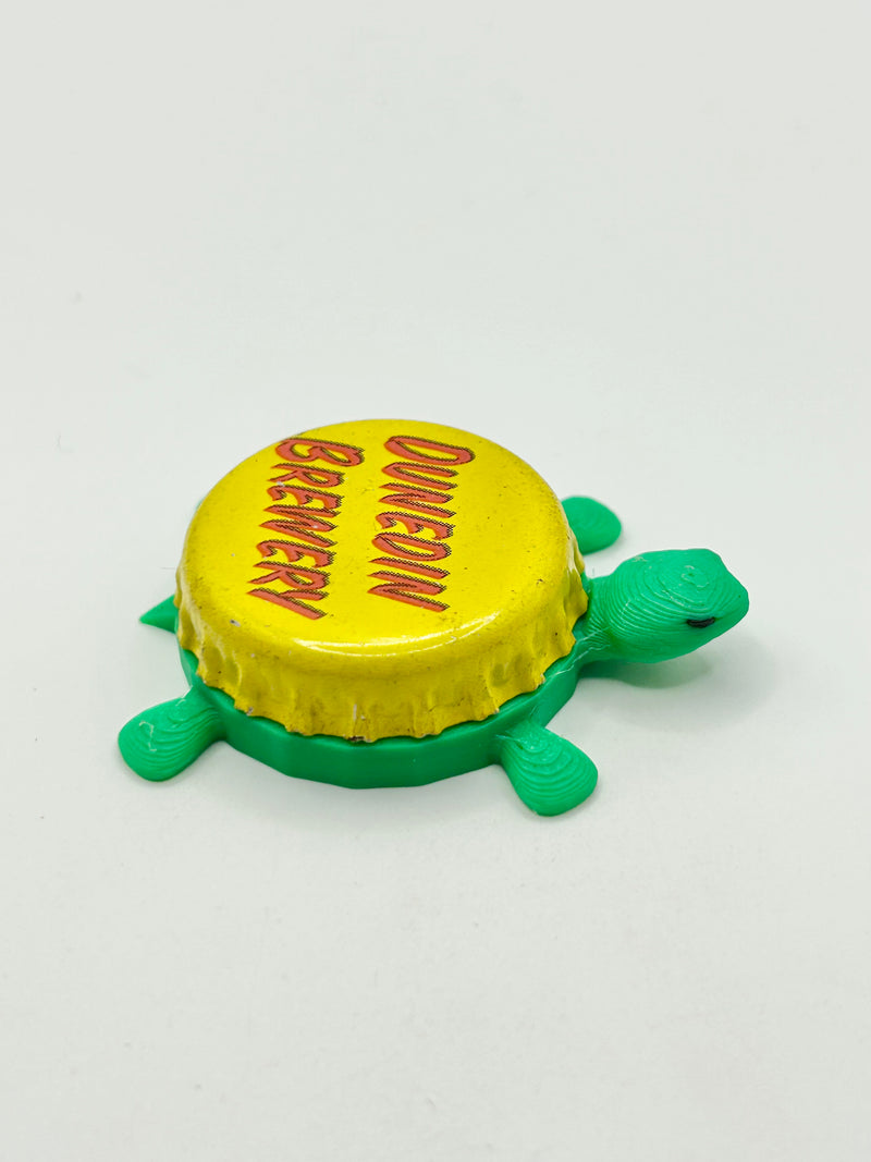 Dunedin Brewery - Bottle Cap Magnet Turtle Shell Shocked Art