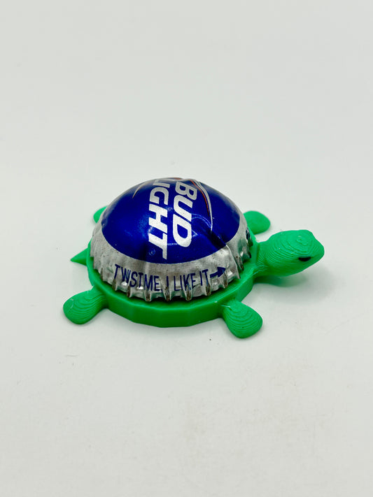 Bud Light (Blue Dome Shell) - Bottle Cap Magnet Turtle