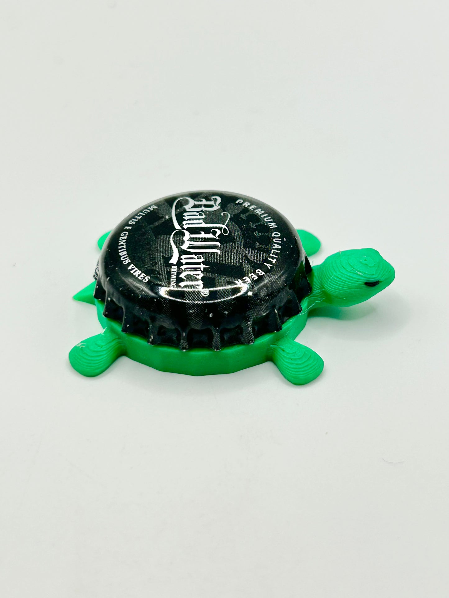 Bad Water Beer - Bottle Cap Magnet Turtle