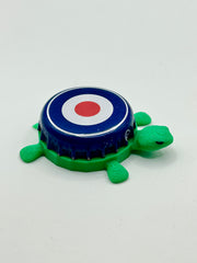 Spitfire Brewing - Bottle Cap Magnet Turtle Shell Shocked Art