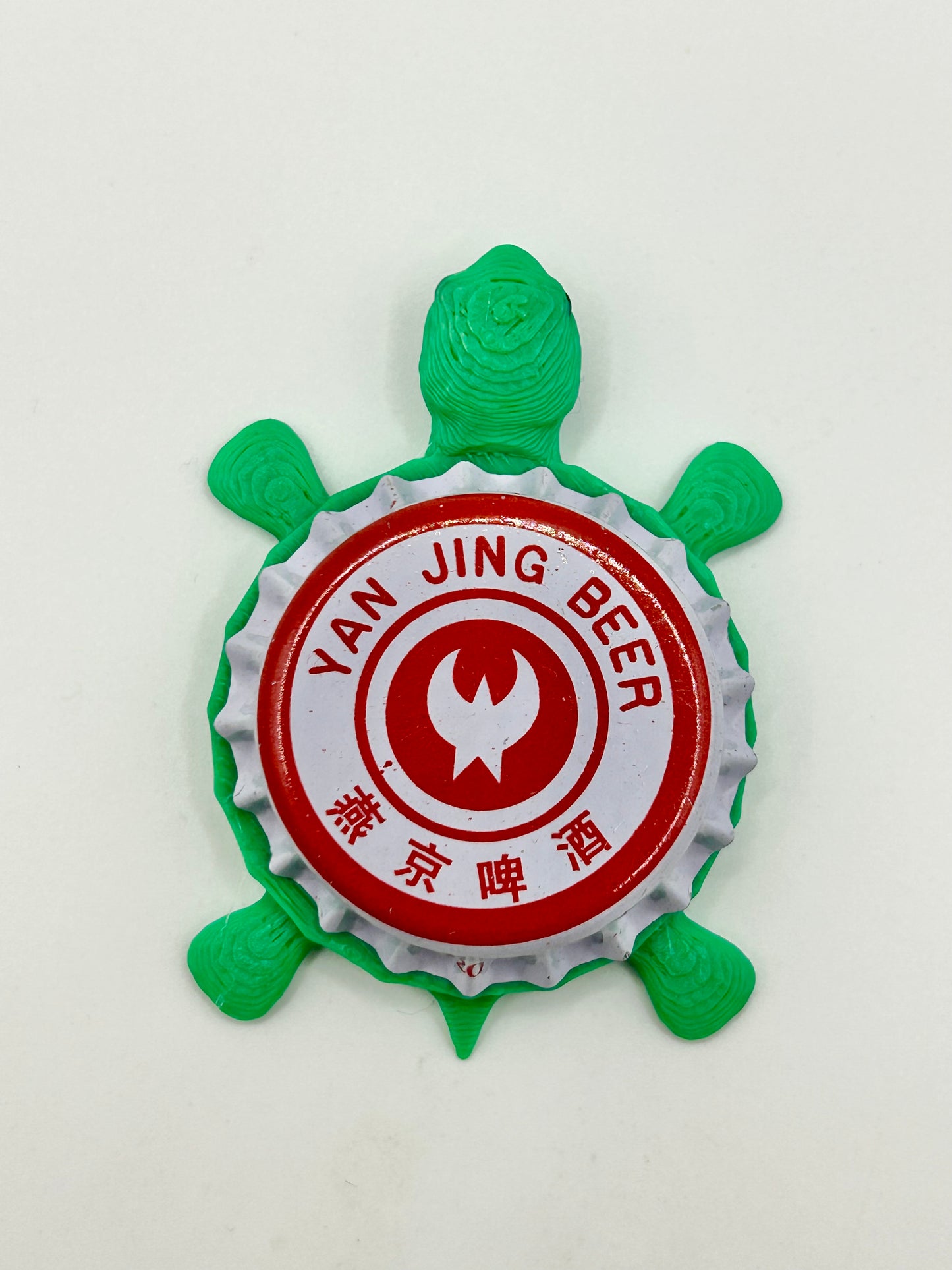 Yan Jing Beer - Bottle Cap Magnet Turtle