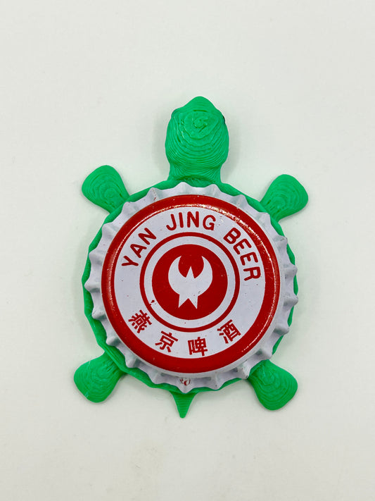 Yan Jing Beer - Bottle Cap Magnet Turtle