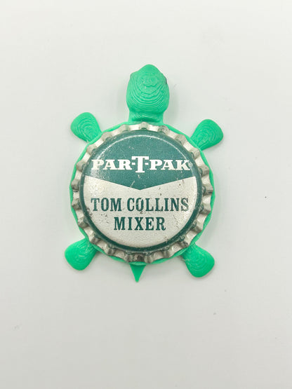 Par T Pak Tom Collins Mixer - Bottle Cap Magnet Turtle Shell Shocked Art