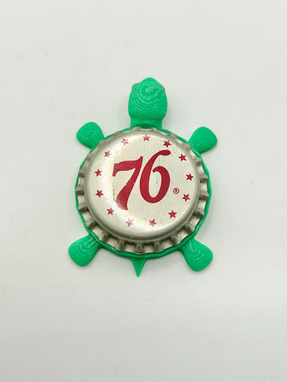 1776 - Bottle Cap Magnet Turtle Shell Shocked Art