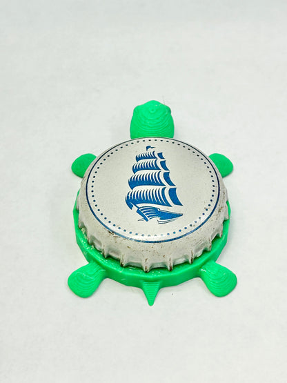 Molson Export Sailboat - Bottle Cap Magnet Turtle Shell Shocked Art