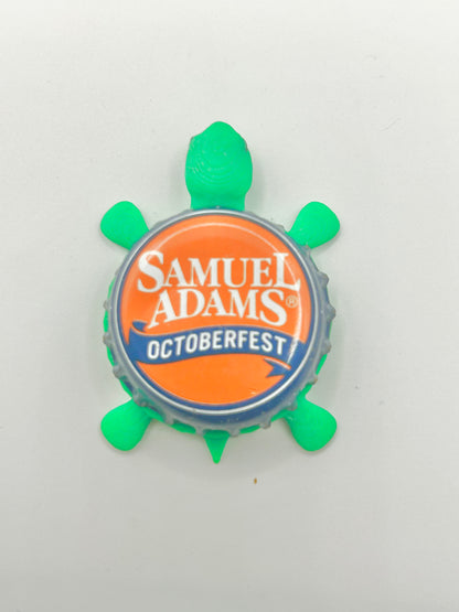 Sam Adams Octoberfest - Bottle Cap Magnet Turtle Shell Shocked Art