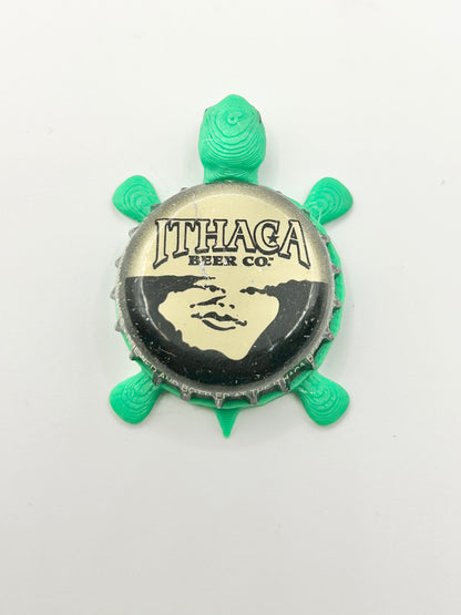 Ithaca Beer Co. (Vintage) - Bottle Cap Magnet Turtle Shell Shocked Art