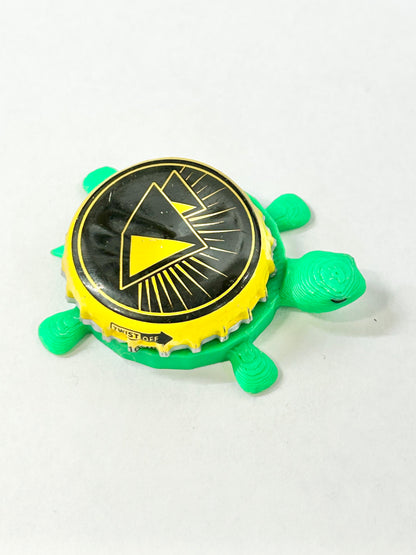 Pyramid Brewing - Bottle Cap Magnet Turtle Shell Shocked Art