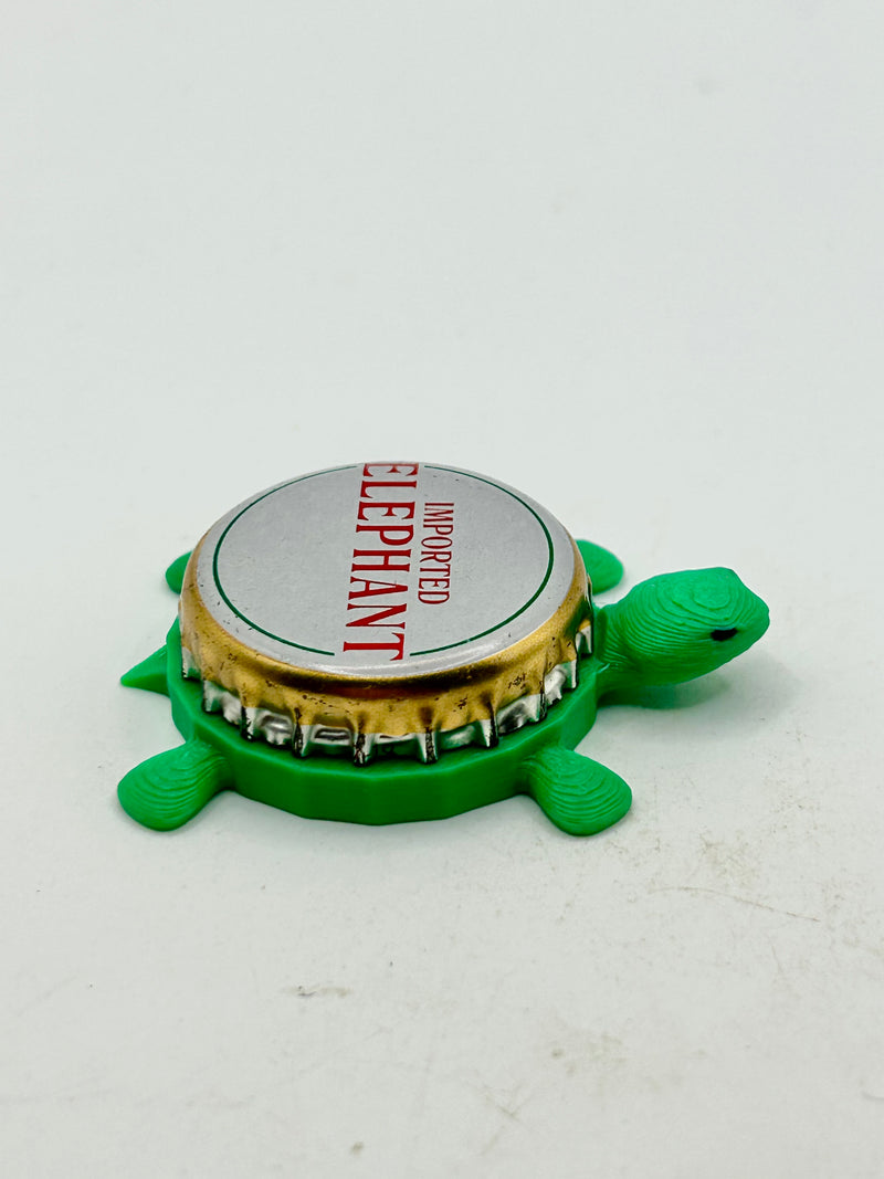 Carlsberg Imported Elephant Pilsner - Bottle Cap Magnet Turtle (Copy) Shell Shocked Art