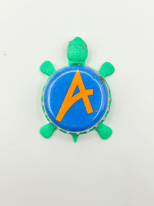 Aquarius (Orange A) - Bottle Cap Magnet Turtle