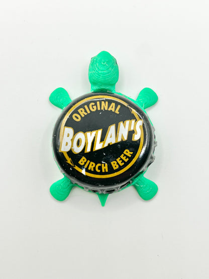 Boylan’s Birch Beer - Bottle Cap Magnet Turtle Shell Shocked Art