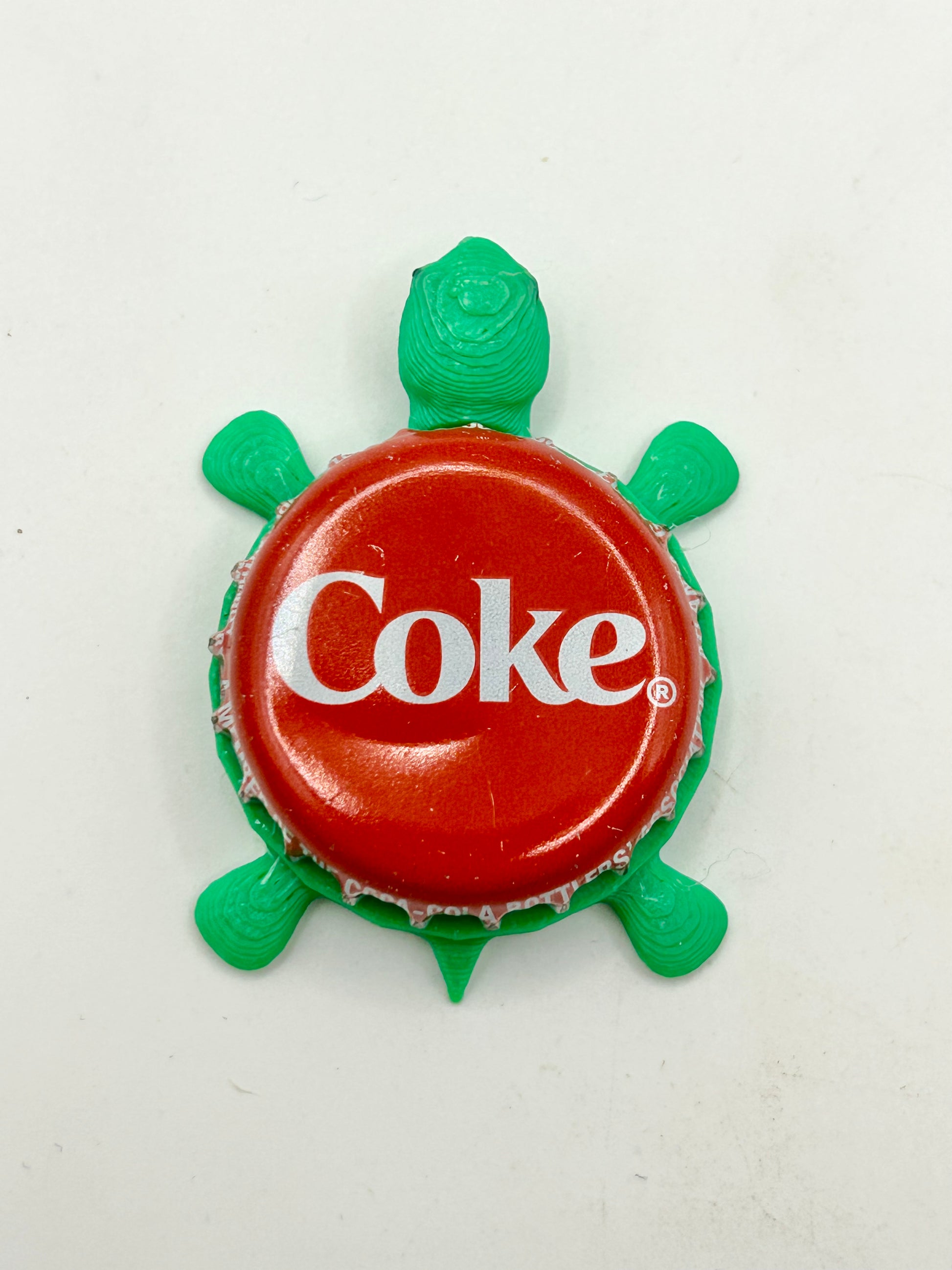 Coke - Bottle Cap Magnet Turtle Shell Shocked Art