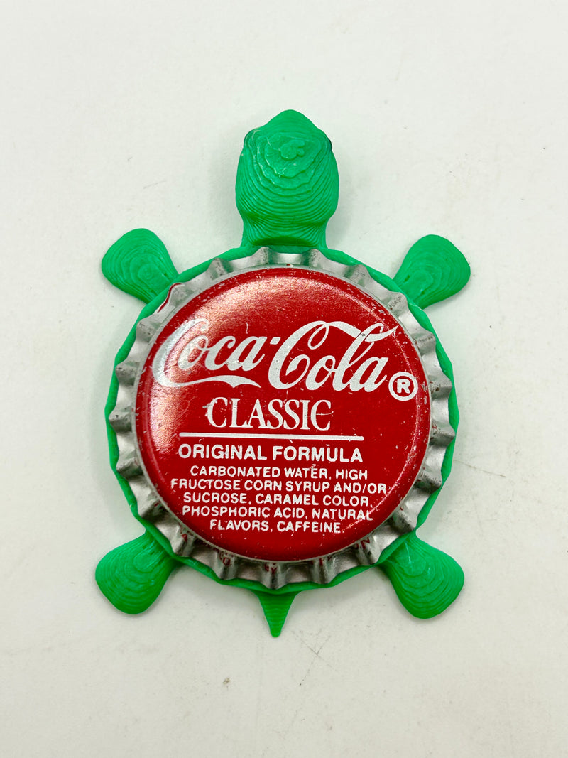 Coca Cola Classic - Bottle Cap Magnet Turtle Shell Shocked Art