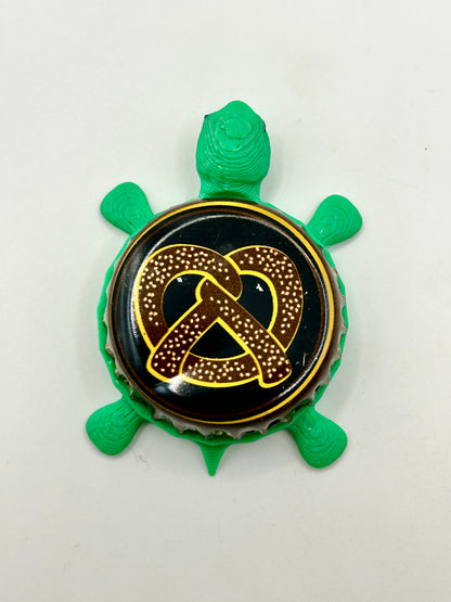 Shock Top Twisted Pretzel Wheat - Bottle Cap Magnet Turtle Shell Shocked Art