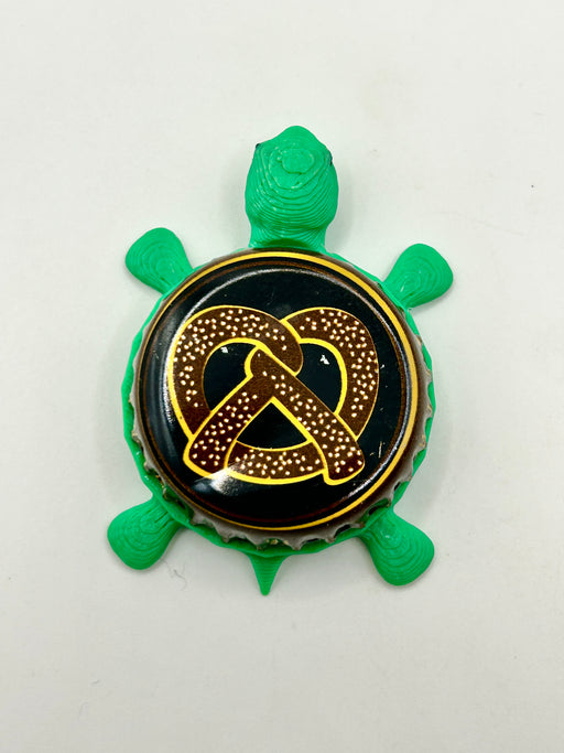 Shock Top Twisted Pretzel Wheat - Bottle Cap Magnet Turtle Shell Shocked Art