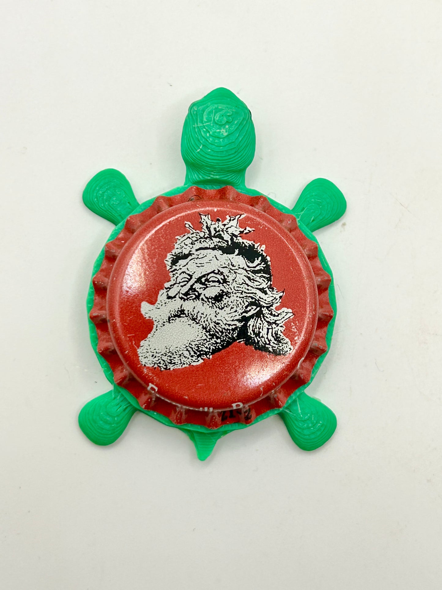 Santa Clause - Evansville Brewing - Bottle Cap Magnet Turtle Shell Shocked Art