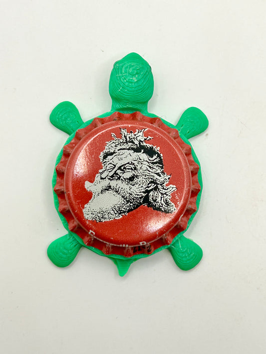 Santa Clause - Evansville Brewing - Bottle Cap Magnet Turtle Shell Shocked Art