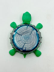 Olde Hickory Brewing - Bottle Cap Magnet Turtle Shell Shocked Art