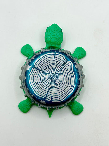 Olde Hickory Brewing - Bottle Cap Magnet Turtle Shell Shocked Art