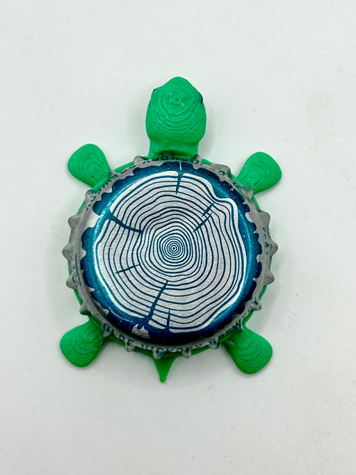 Olde Hickory Brewing - Bottle Cap Magnet Turtle Shell Shocked Art