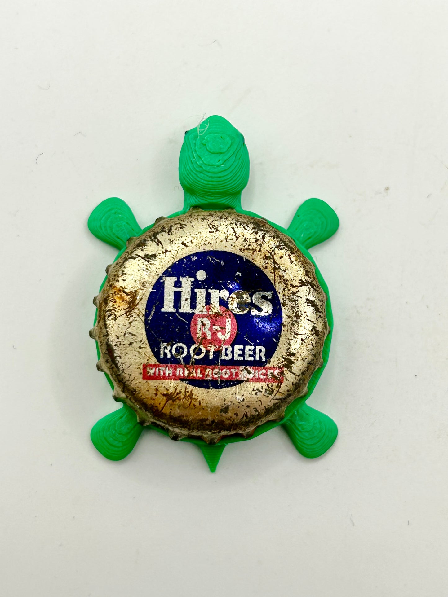 Hires Root Beer (Vintage) - Bottle Cap Magnet Turtle Shell Shocked Art