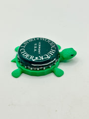 Woodchuck (Green, Large Text) - Bottle Cap Magnet Turtle Shell Shocked Art