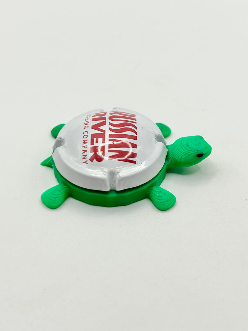 Russian River Brewing (Beer Cork Bottle Cage Cap) - Bottle Cap Magnet Turtle Shell Shocked Art