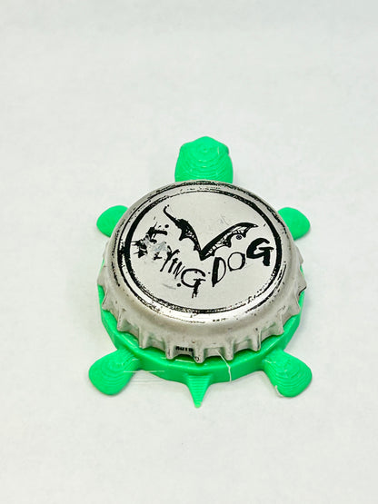 Flying Dog Brewery (Silver) - Bottle Cap Magnet Turtle Shell Shocked Art