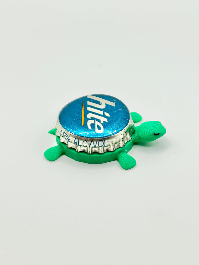 Hite - Bottle Cap Magnet Turtle Shell Shocked Art