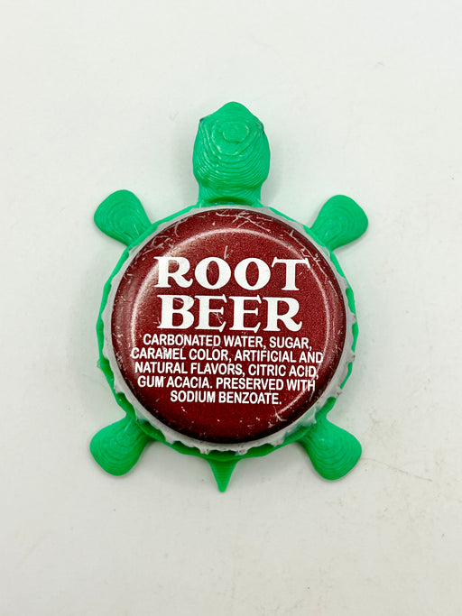 Root Beer (Text) - Bottle Cap Magnet Turtle Shell Shocked Art