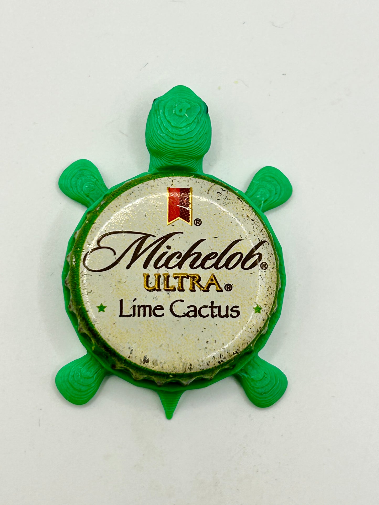 Michelob Ultra Lime Cactus (Red Tag) - Bottle Cap Magnet Turtle