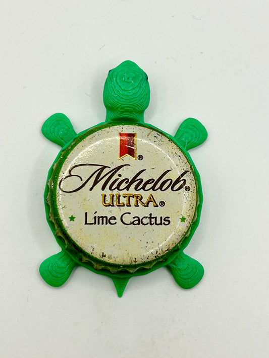 Michelob Ultra Lime Cactus (Red Tag) - Bottle Cap Magnet Turtle