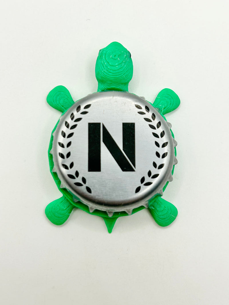 Newport Brewing - Bottle Cap Magnet Turtle Shell Shocked Art
