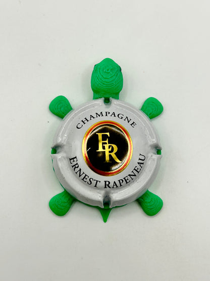 Ernest Rapeneau Champagne - Bottle Cap Magnet Turtle Shell Shocked Art