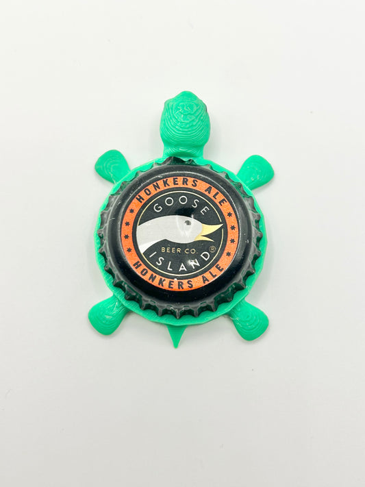 Goose Island Honkers Ale - Bottle Cap Magnet Turtle