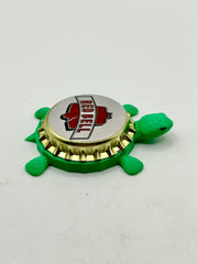Red Bell Brewing (White) - Bottle Cap Magnet Turtle Shell Shocked Art