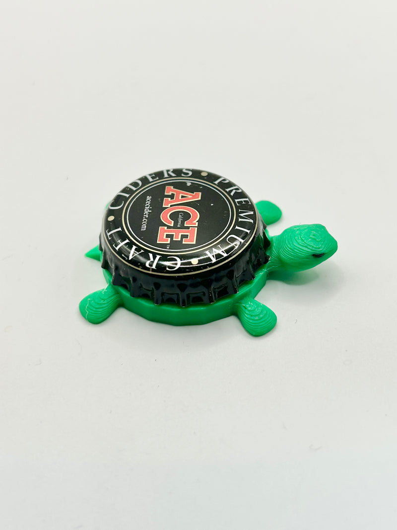 Ace Premium Craft Cider (Red Text) - Bottle Cap Magnet Turtle Shell Shocked Art