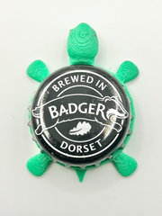 Badger Brewing (Brewed In Dorset) - Bottle Cap Magnet Turtle Shell Shocked Art