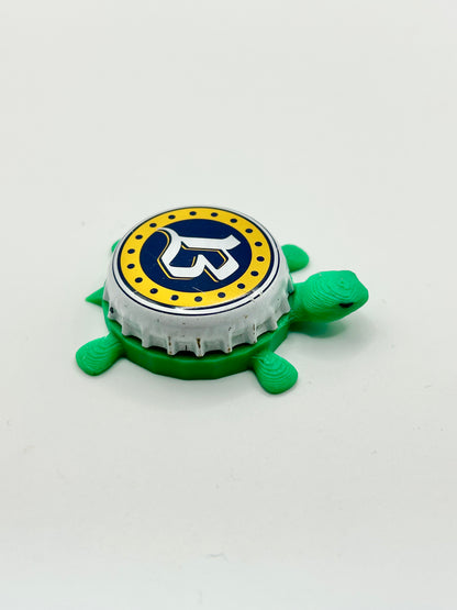 Buckler Non Alcoholic Beer - Bottle Cap Magnet Turtle Shell Shocked Art