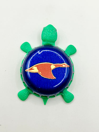 Wild Goose Brewery (Blue) - Bottle Cap Magnet Turtle Shell Shocked Art