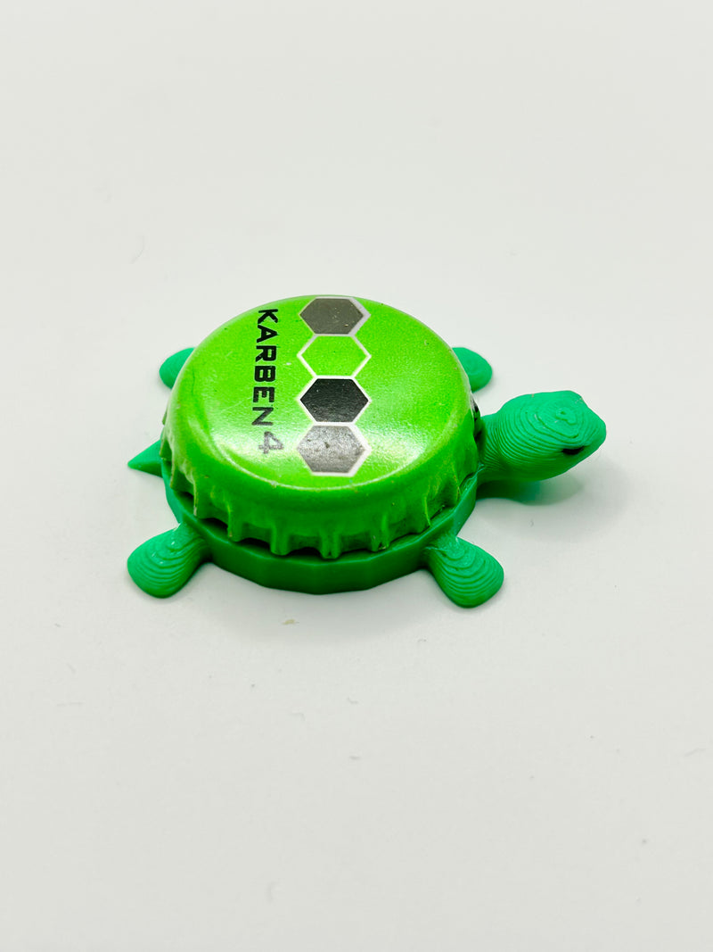 Karben4 Brewing - Bottle Cap Magnet Turtle Shell Shocked Art