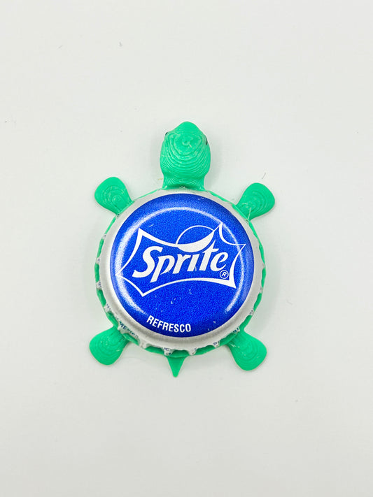 Sprite (Blue) - Bottle Cap Magnet Turtle