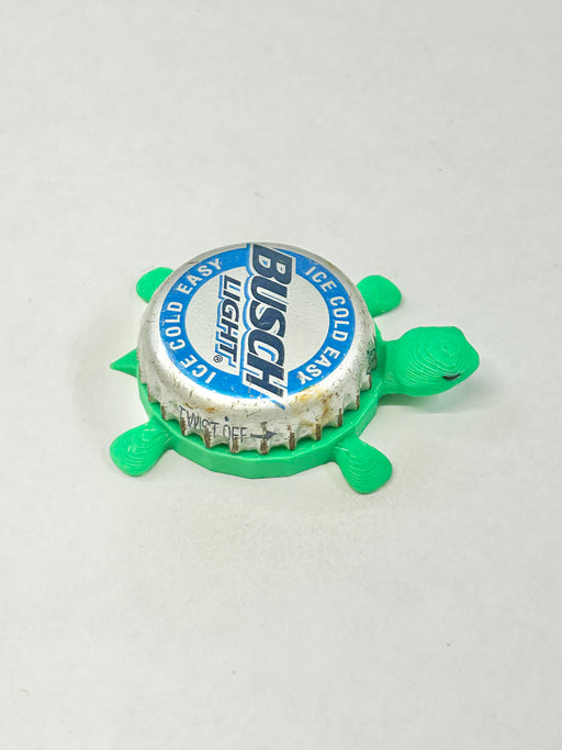 Busch Light (Ice Cold Easy) - Bottle Cap Magnet Turtle Shell Shocked Art