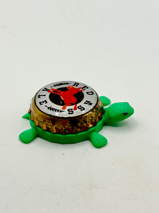 Red Ass Ale - Bottle Cap Magnet Turtle Shell Shocked Art