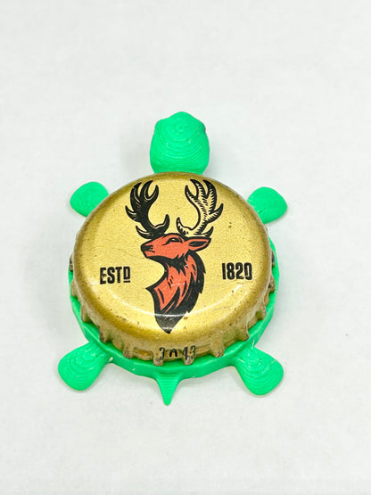 Alexander Keith Brewing (Gold) - Bottle Cap Magnet Turtle Shell Shocked Art