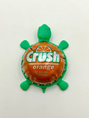 Orange Crush Soda (Dome Shell) - Bottle Cap Magnet Turtle Shell Shocked Art