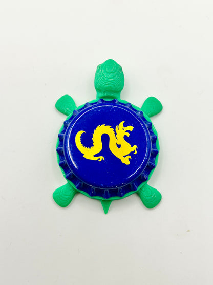 Drexel Dragon - Bottle Cap Magnet Turtle Shell Shocked Art